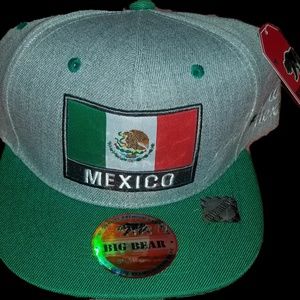 Mexico flag hat green and gray Big Bear